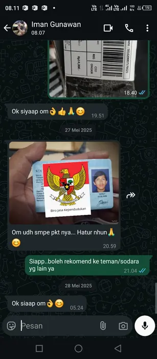 Testimoni pelanggan Biro Jasa Admin Kependudukan 9