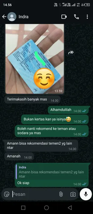 Testimoni pelanggan Biro Jasa Admin Kependudukan 4