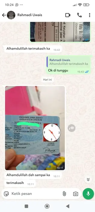 Testimoni pelanggan Biro Jasa Admin Kependudukan 6