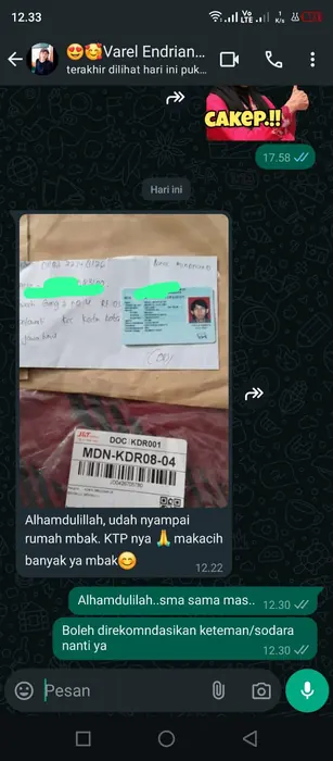 Testimoni pelanggan Biro Jasa Admin Kependudukan 8